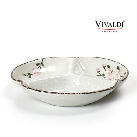 The Bloom 3-Section Divided Plate Medium 24/CTN