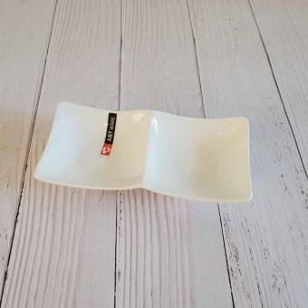 Rectangular 2-Section Divided Plate 18cm 60/CTN