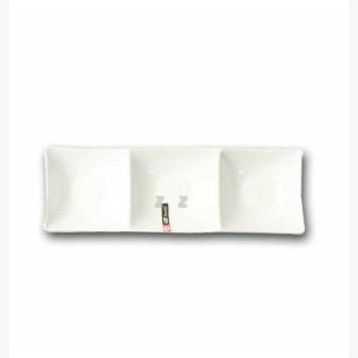 Rectangular 3-Section Divided Plate 27cm 30/CTN