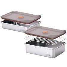 One-Touch Stainless Steel Airtight Container Set 8/CTN