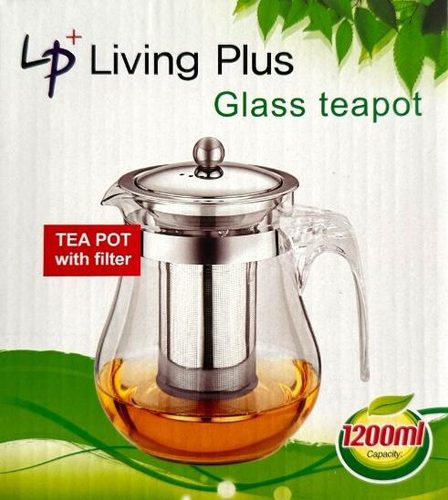 LIVING PLUS GLASS TEAPOT (1200ML)