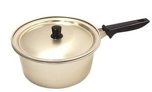 YELLOW ALUMINUM POT 16CM /HANDLE