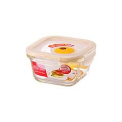 L&L STEAM VENT HEAT RESISTANT GLASS CONTAINER SQUARE 300ML
