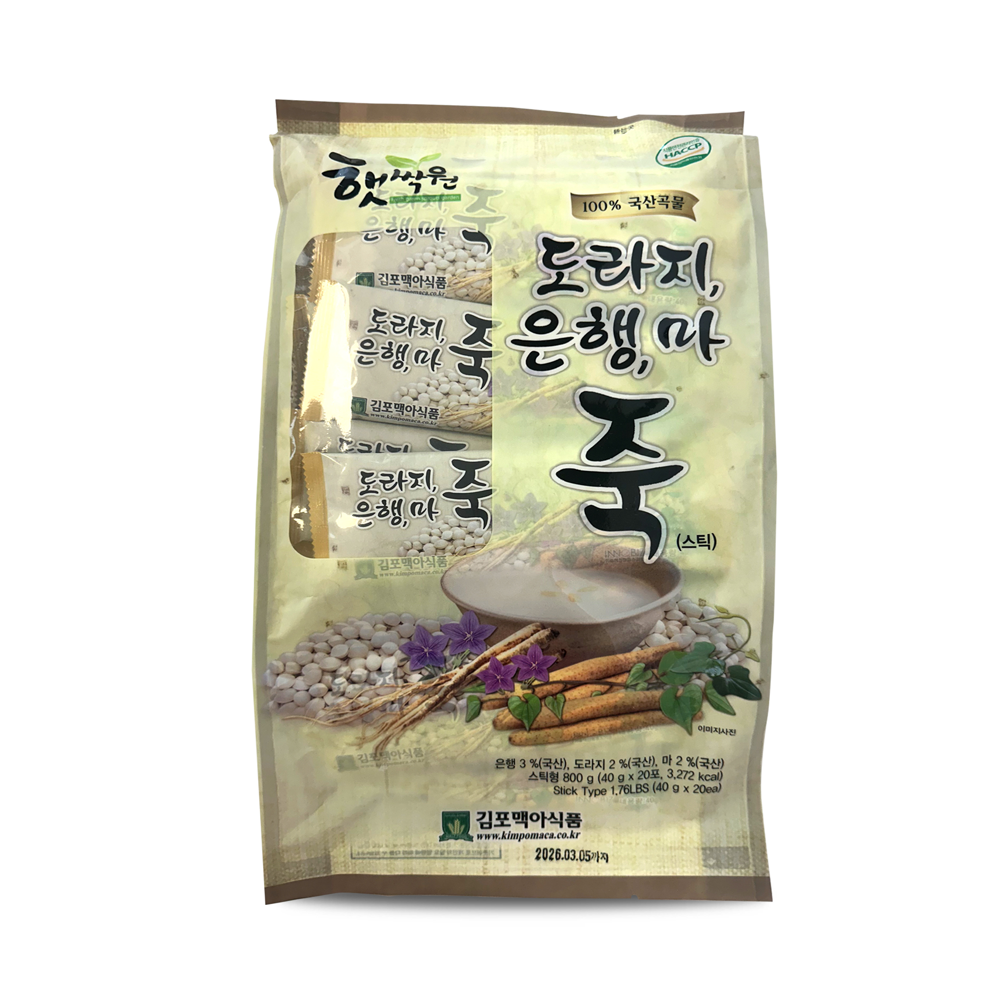 BALLOON FLOWER, GINKGO & YAM PORRIDGE (40G X 20 EA)